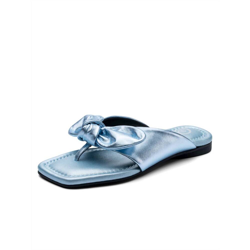 NEW GOLO bowthong sandal in smoke blue